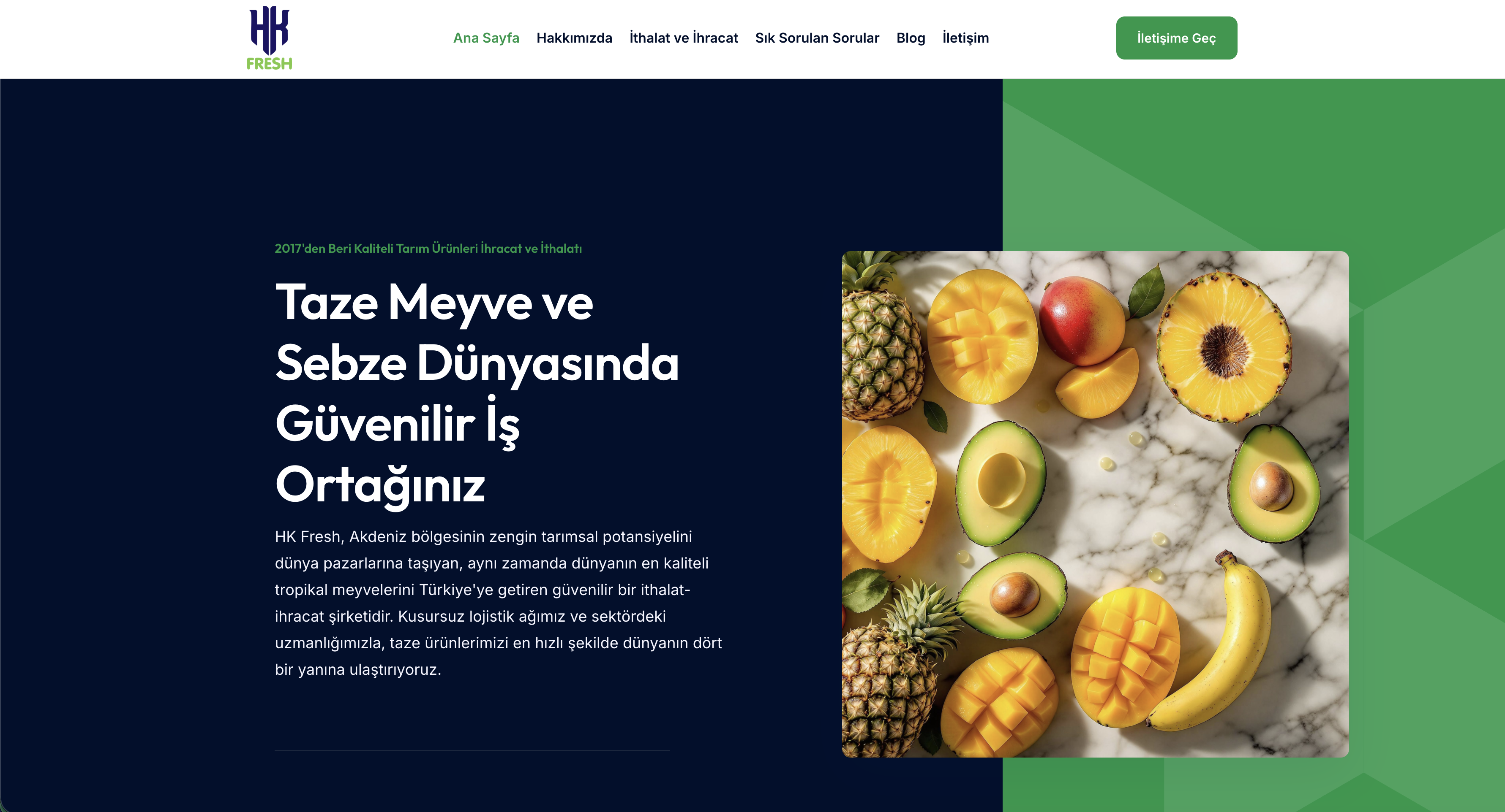 HK Fresh web sitesi ekran görüntüsü