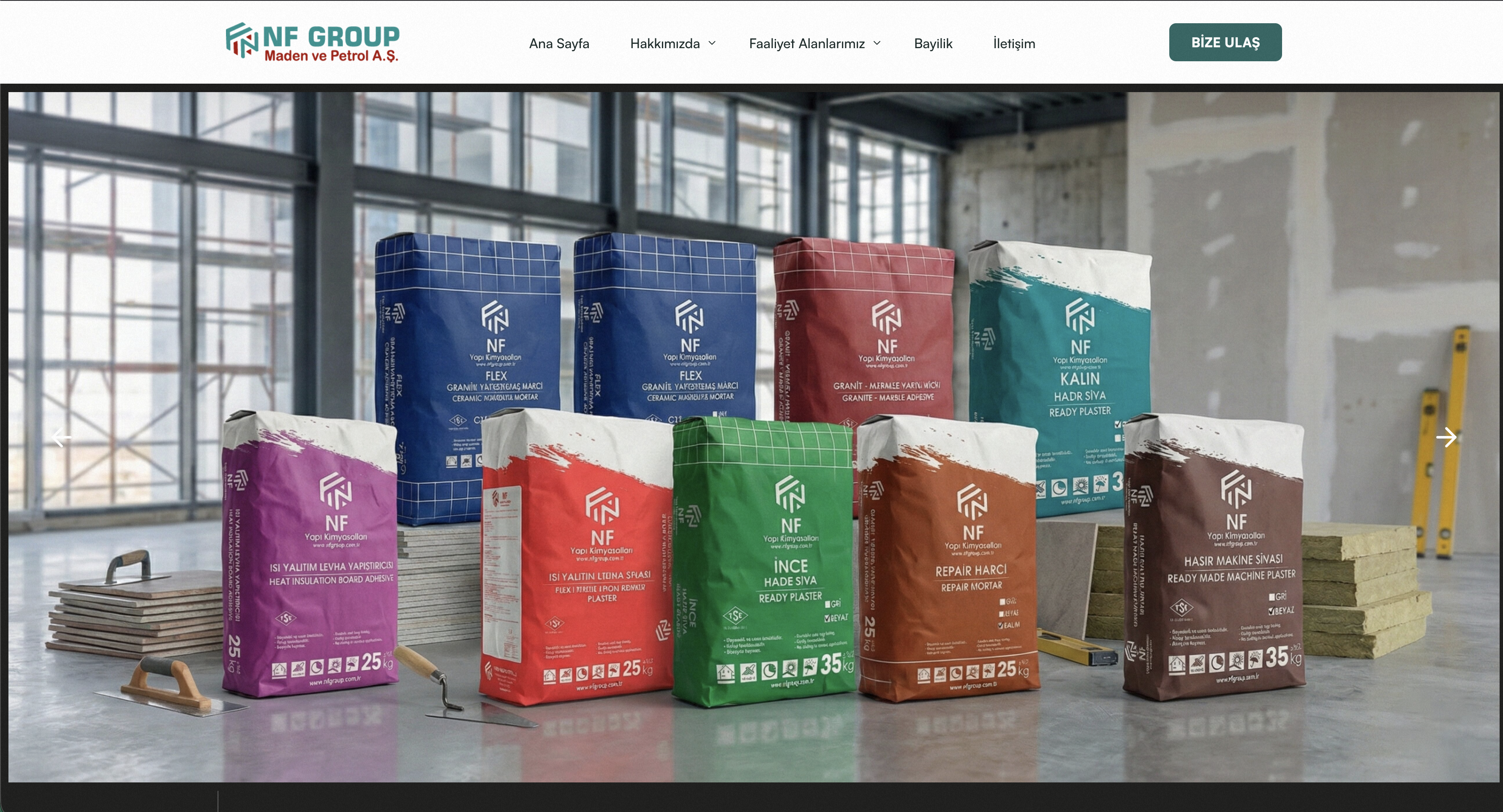 NF Group web sitesi ekran görüntüsü