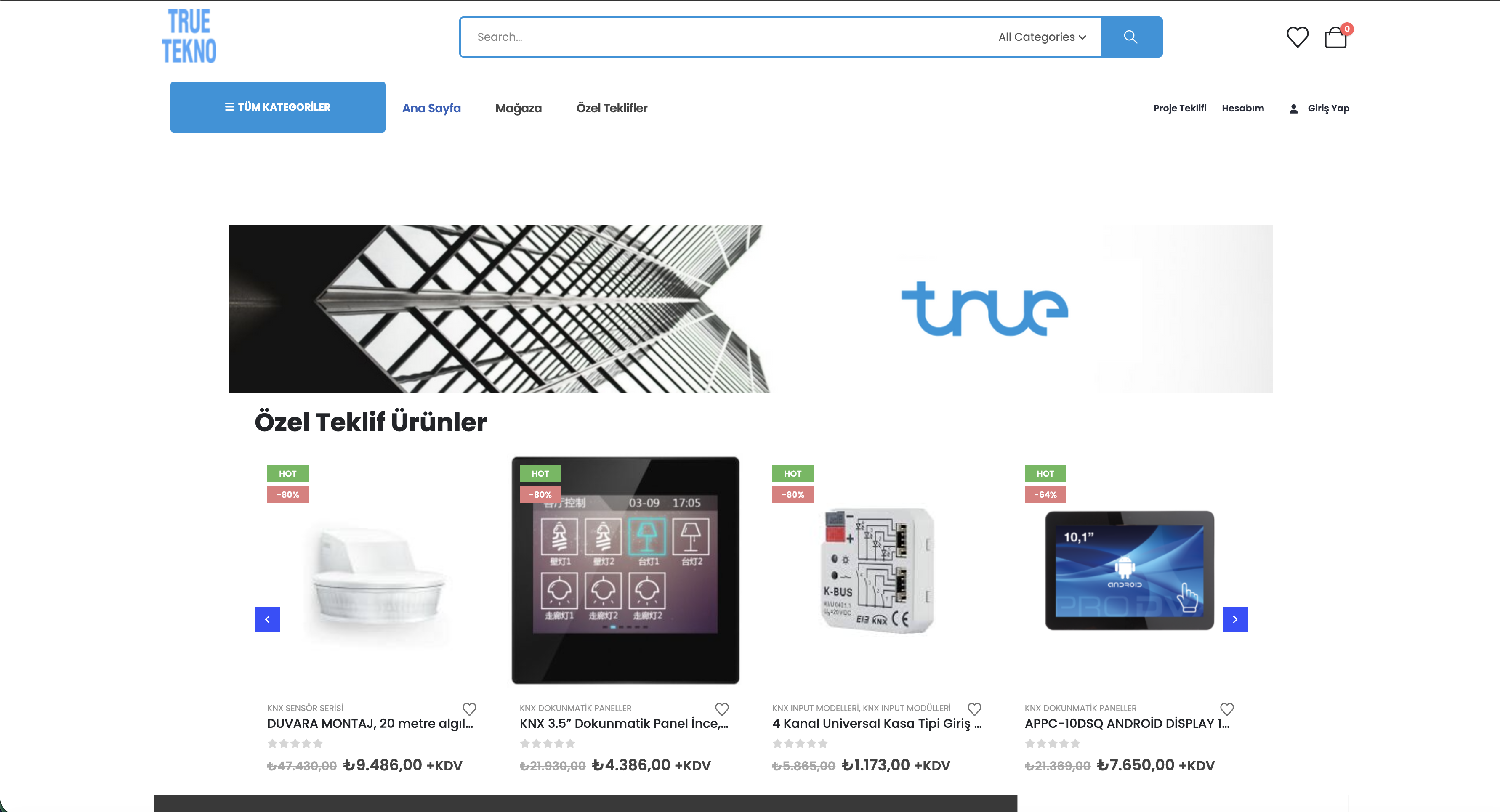 True Tekno web sitesi ekran görüntüsü